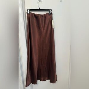 Tash + Sophie Satin Midi Skirt